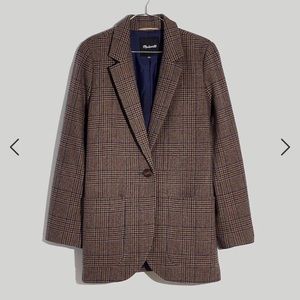 Madewell Larsen Blazer in Hawsell Plaid